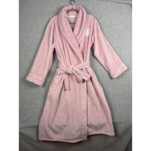 Tommy Bahama Pink Plush Robe Pineapple Womens S Cozy Resort Lounge Quiet Luxury